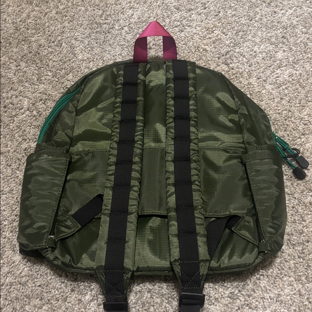 NWT State Ripstop Kane Kids Travel Olive Diagonal Zipper Backpack - Picture 3 of 7